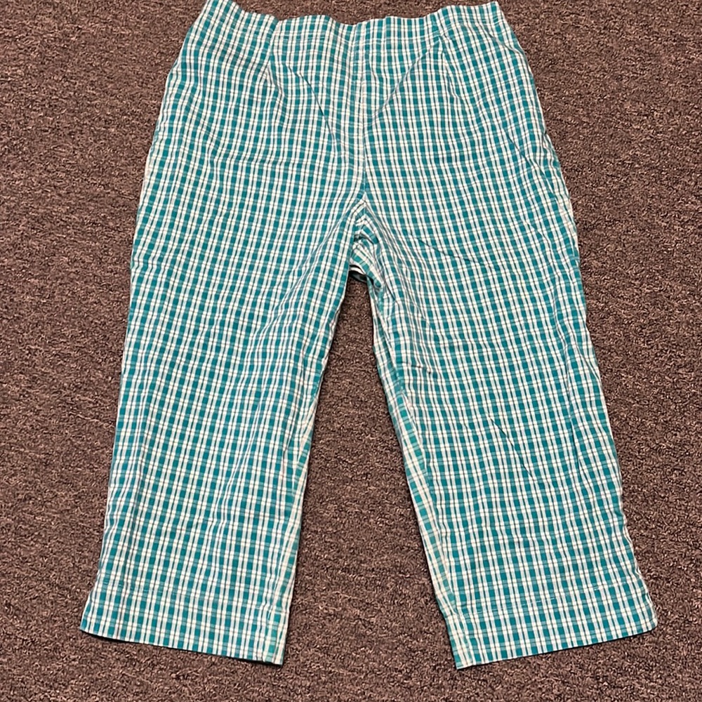 White Stag Stretch Checkered Capris